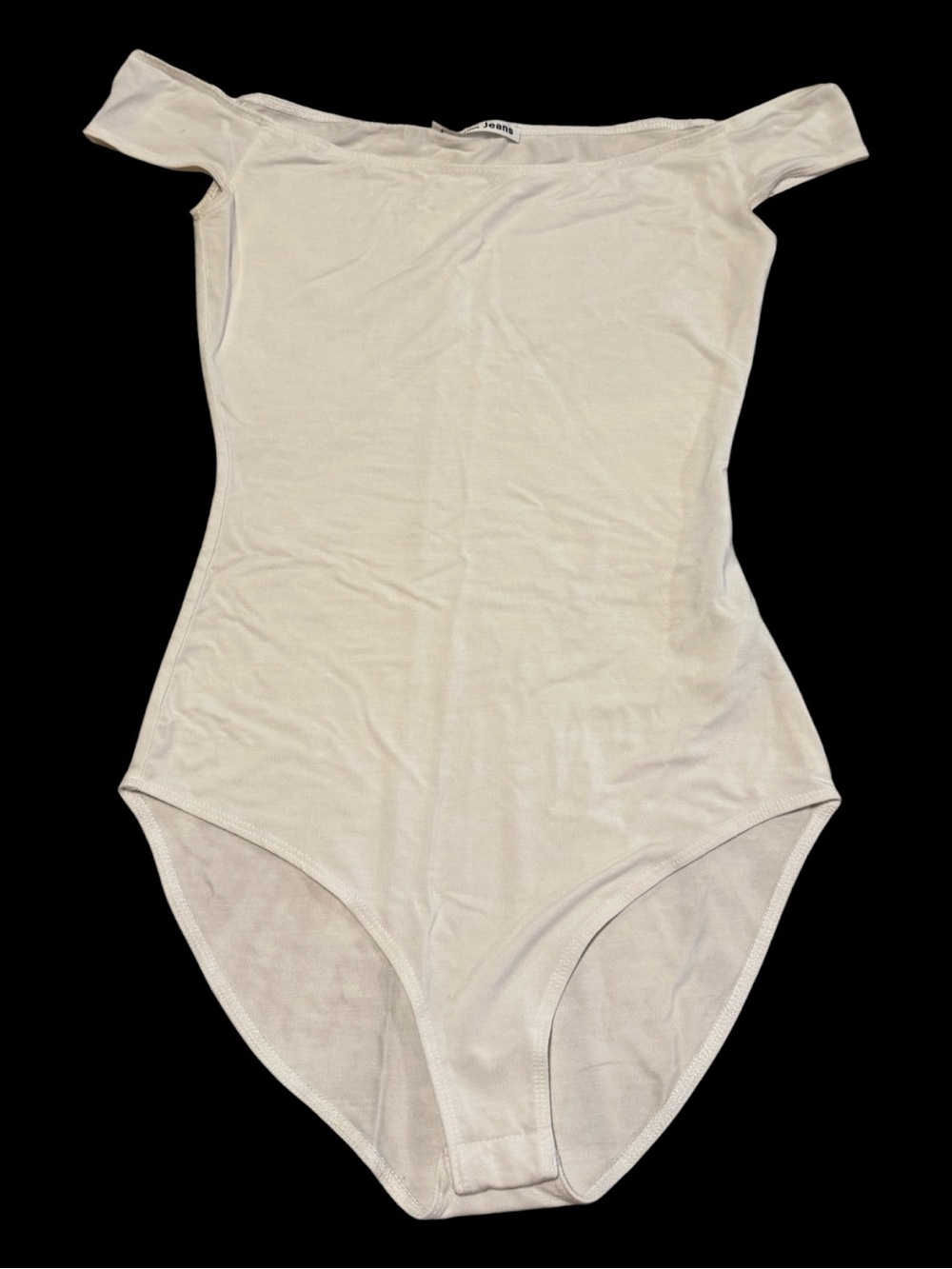 Reformation Off-Shoulder Bodysuit — white